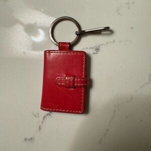 Red Leather Photo Frame Keychain Coach Lookalike